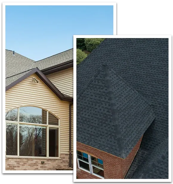 Architectural shingle roofing on a residential property